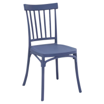 KONDELA Stohovateľná stolička, modrá, SAZEN