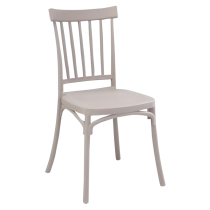 KONDELA Stohovateľná stolička, sivohnedá Taupe, SAZEN