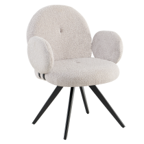 KONDELA Otočná stolička, svetlosivá/čierna, VASALA