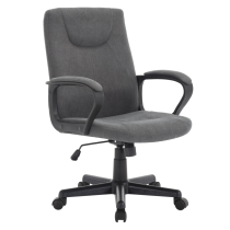 KONDELA Kancelárske kreslo, tmavosivá/čierna, REVIN