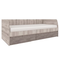 KONDELA Posteľ 2S, 90x200, gaštan nairobi/onyx, JESI NEW