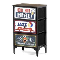 AUTRONIC AUK-W2001 BK Komoda se 3 zásuvkami, 45x30x77