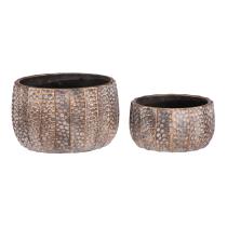 AUTRONIC BSO2008 Obal na květiny - beton, svislé hrany, šedý, cena za sadu 2 ks