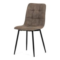 AUTRONIC CT-281 BR3 Židle jídelní, hnědá látka cowboy, nohy černý kov