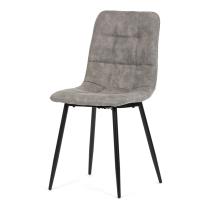 AUTRONIC CT-281 GREY3 Židle jídelní, šedá látka cowboy, nohy černý kov
