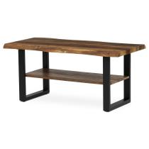 AUTRONIC CT-F4212 OLW Stůl konferenční, 120x60x55 cm, MDF deska, dekor staré dřevo, kov, police, čer