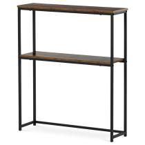 AUTRONIC CT-G1082 OLW Konzolový stolek s policí, 70x20x82 cm, dekor staré dřevo