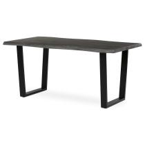 AUTRONIC HT-F4216 GREY Stůl jídelní, 160x90x75 cm, MDF deska, dekor šedý dub, kovová nohy ve tvaru U