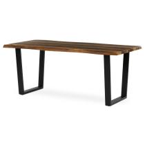 AUTRONIC HT-F4218 OLW Stůl jídelní, 180x90x75 cm, MDF deska, dekor staré dřevo, kovová nohy ve tvaru