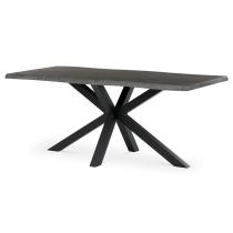 AUTRONIC HT-F4618 GREY Stůl jídelní, 180x90x75 cm, MDF deska, dekor šedý dub, kovová noha ve tvaru h