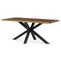 AUTRONIC HT-F4618 OLW Stůl jídelní, 180x90x75 cm, MDF deska, dekor staré dřevo, kovová noha ve tvaru