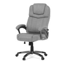 AUTRONIC KA-C715 GREY2 Křeslo kancelářská, šedá látka, šedý plastový kříž, kolečka na tvrdé povrchy