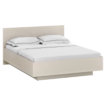 KONDELA Posteľ s roštom, 160x200, kašmír/dub castello, EYCO