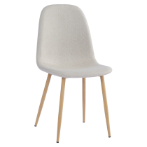 KONDELA Stolička, krémová látka/buk, LEGA 2 NEW