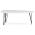 AUTRONIC AF-3014 WT Konferenční stůl, MDF deska, bilý matt, černý kov