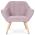 AUTRONIC AK-321 PINK2 Kreslo, poťah staroružová látka, drevené nohy, masív kaučukovník