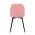 AUTRONIC CT-285 PINK2 Židle jídelní, růžová látka, černé kovové nohy