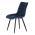 AUTRONIC CT-384 BLUE4 Jídelní židle, potah v modrém sametu, kovové podnoží v černé práškové barvě
