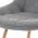 AUTRONIC CT-394 GREY2 Jedálenská stolička, poťah sivá látka, kovové nohy, 3D dekor dub