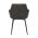 AUTRONIC DCH-225 BK3 Židle jídelní, černá látka v imitaci broušené kůže, nohy černý kov