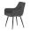 AUTRONIC DCH-226 GREY2 Židle jídelní, šedá látka,černé kovové nohy