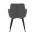 AUTRONIC DCH-226 GREY2 Židle jídelní, šedá látka,černé kovové nohy