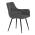 AUTRONIC DCH-226 GREY2 Židle jídelní, šedá látka,černé kovové nohy