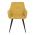 AUTRONIC DCH-226 YEL2 Židle jídelní, žlutá látka, černé kovové nohy