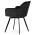 AUTRONIC DCH-425 BK4 Jedálenská stolička, poťah čierna zamatová látka, kovové nohy, čierny matný lak