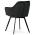 AUTRONIC DCH-425 BK4 Jedálenská stolička, poťah čierna zamatová látka, kovové nohy, čierny matný lak