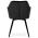 AUTRONIC DCH-425 BK4 Jedálenská stolička, poťah čierna zamatová látka, kovové nohy, čierny matný lak