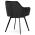 AUTRONIC DCH-425 BK4 Jedálenská stolička, poťah čierna zamatová látka, kovové nohy, čierny matný lak