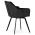 AUTRONIC DCH-425 BK4 Jedálenská stolička, poťah čierna zamatová látka, kovové nohy, čierny matný lak