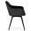 AUTRONIC DCH-425 BK4 Jedálenská stolička, poťah čierna zamatová látka, kovové nohy, čierny matný lak