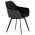 AUTRONIC DCH-425 BK4 Jedálenská stolička, poťah čierna zamatová látka, kovové nohy, čierny matný lak