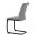 AUTRONIC DCL-438 GREY2 Židle jídelní, stříbrná látka, černé kovové nohy