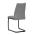 AUTRONIC DCL-438 GREY2 Židle jídelní, stříbrná látka, černé kovové nohy