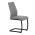 AUTRONIC DCL-438 GREY2 Židle jídelní, stříbrná látka, černé kovové nohy