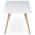 AUTRONIC DT-313 WT Jídelní stůl 120x80x74 cm, MDF, bílý matný lak, masiv buk