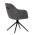 AUTRONIC HC-536 GREY2 Židle jídelní a konferenční, tmavě šedá látka, černé kovové nohy, otočná P90°+