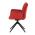 AUTRONIC HC-993 RED2 Židle jídelní, červená látka, otočný mechanismus 180°, černý kov