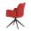 AUTRONIC HC-993 RED2 Židle jídelní, červená látka, otočný mechanismus 180°, černý kov