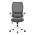 AUTRONIC KA-C807 GREY Kancelářská židle, šedá síťovina, bederní opěrka, bílý plastový kříž, kolečka