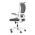 AUTRONIC KA-C807 GREY Kancelářská židle, šedá síťovina, bederní opěrka, bílý plastový kříž, kolečka