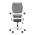 AUTRONIC KA-C807 GREY Kancelářská židle, šedá síťovina, bederní opěrka, bílý plastový kříž, kolečka