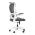 AUTRONIC KA-C807 GREY Kancelářská židle, šedá síťovina, bederní opěrka, bílý plastový kříž, kolečka