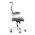 AUTRONIC KA-C807 GREY Kancelářská židle, šedá síťovina, bederní opěrka, bílý plastový kříž, kolečka