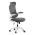 AUTRONIC KA-C807 GREY Kancelářská židle, šedá síťovina, bederní opěrka, bílý plastový kříž, kolečka