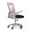 AUTRONIC KA-K2008 PINK Kancelářská židle, růžová síťovina, šedý plast, kolečka na tvrdé podlahy