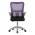 AUTRONIC KA-K2008 PUR Kancelářská židle, fialová síťovina, šedý plast, kolečka na tvrdé podlahy